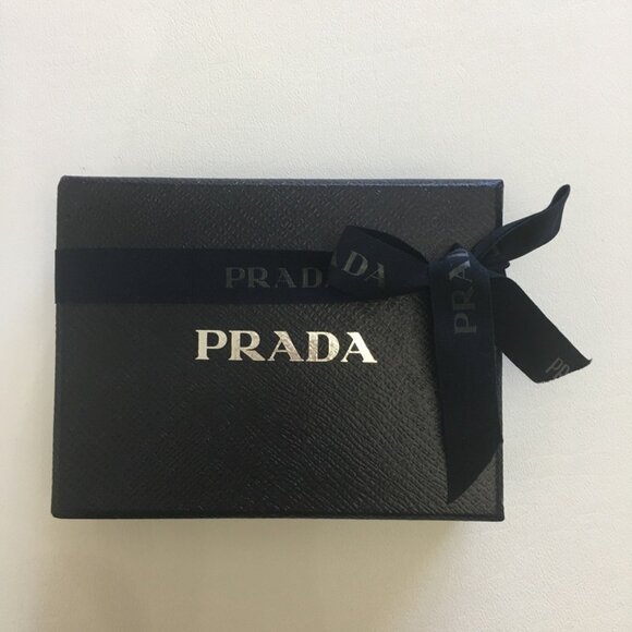 PRADA Business Card Holder Black Saffiano Lux Leather 100% Authentic w/Box - Picture 16 of 16